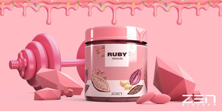 เสริมสร้างโปรตีน แบบเม็ดเคี้ยว ด้วยสูตรอาหารเสริม Chew Whey ProtienRuby Chocolate Flavored Chewable Protein Supplement Tablets Formula