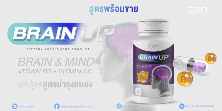 สูตรพร้อมขาย อาหารเสริมบำรุงสมอง Brain Up