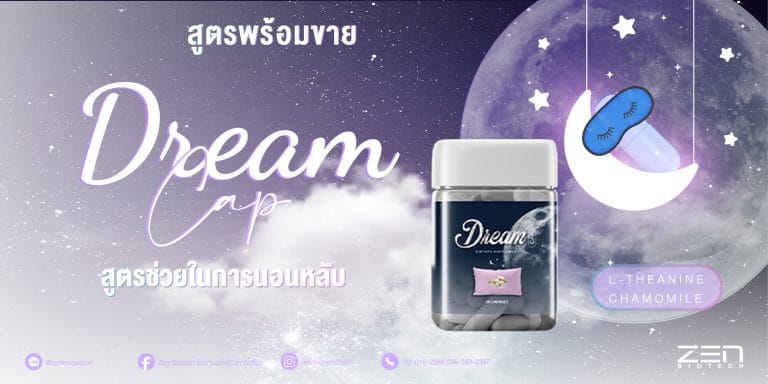 สูตรพร้อมขายสร้างแบรนด์อาหารเสริม Dream Cap